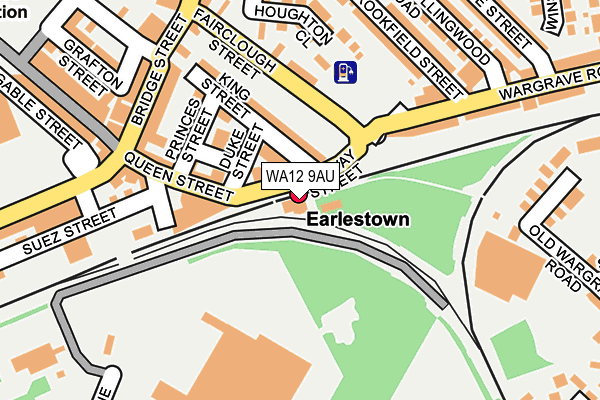 WA12 9AU map - OS OpenMap – Local (Ordnance Survey)