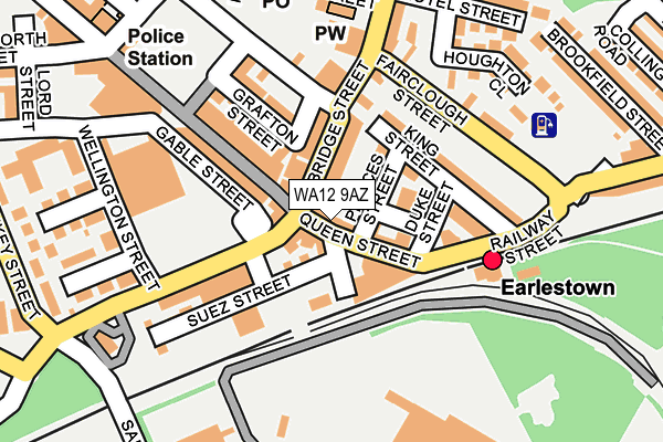 WA12 9AZ map - OS OpenMap – Local (Ordnance Survey) WA12 9AZ map - OS OpenMap – Local (Ordnance Survey)