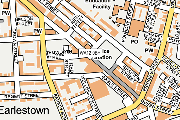 WA12 9BH map - OS OpenMap – Local (Ordnance Survey)