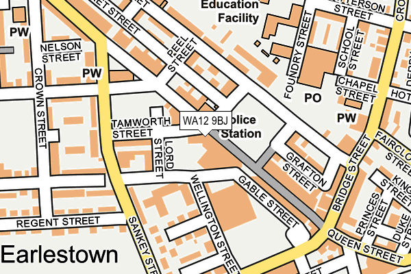 WA12 9BJ map - OS OpenMap – Local (Ordnance Survey) WA12 9BJ map - OS OpenMap – Local (Ordnance Survey)