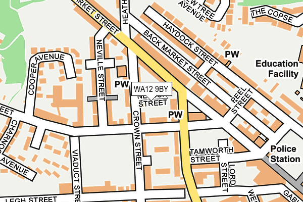 WA12 9BY map - OS OpenMap – Local (Ordnance Survey) WA12 9BY map - OS OpenMap – Local (Ordnance Survey)