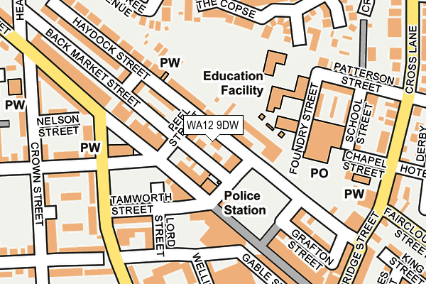 WA12 9DW map - OS OpenMap – Local (Ordnance Survey) WA12 9DW map - OS OpenMap – Local (Ordnance Survey)