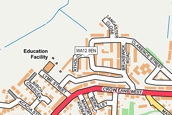 WA12 9EN map - OS OpenMap – Local (Ordnance Survey) WA12 9EN map - OS OpenMap – Local (Ordnance Survey)
