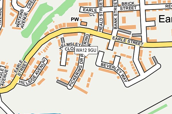 WA12 9GU map - OS OpenMap – Local (Ordnance Survey) WA12 9GU map - OS OpenMap – Local (Ordnance Survey)