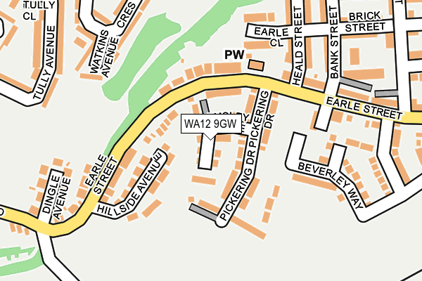 WA12 9GW map - OS OpenMap – Local (Ordnance Survey) WA12 9GW map - OS OpenMap – Local (Ordnance Survey)
