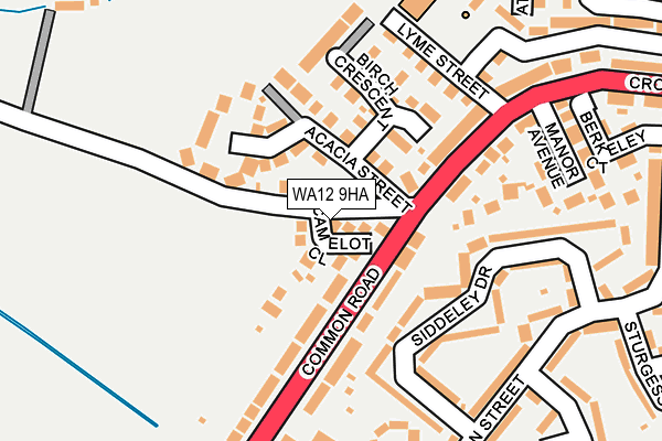WA12 9HA map - OS OpenMap – Local (Ordnance Survey) WA12 9HA map - OS OpenMap – Local (Ordnance Survey)