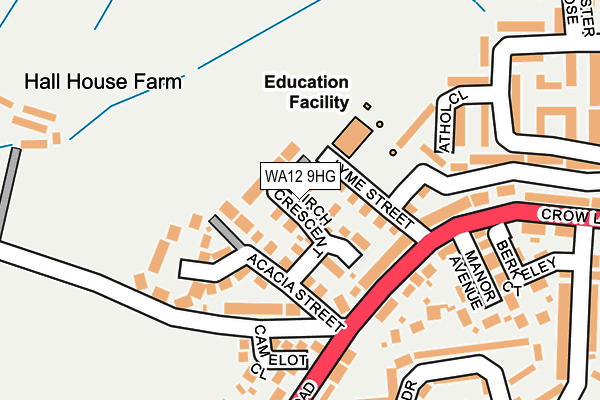 WA12 9HG map - OS OpenMap – Local (Ordnance Survey) WA12 9HG map - OS OpenMap – Local (Ordnance Survey)
