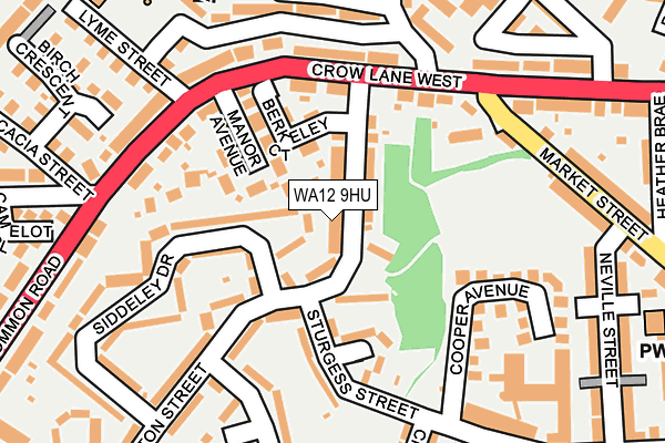 WA12 9HU map - OS OpenMap – Local (Ordnance Survey) WA12 9HU map - OS OpenMap – Local (Ordnance Survey)