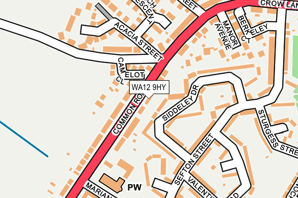 WA12 9HY map - OS OpenMap – Local (Ordnance Survey) WA12 9HY map - OS OpenMap – Local (Ordnance Survey)