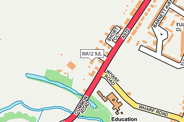 WA12 9JL map - OS OpenMap – Local (Ordnance Survey) WA12 9JL map - OS OpenMap – Local (Ordnance Survey)