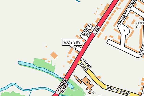 WA12 9JW map - OS OpenMap – Local (Ordnance Survey) WA12 9JW map - OS OpenMap – Local (Ordnance Survey)