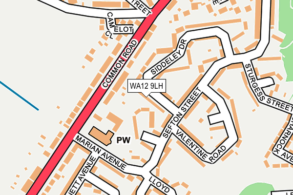 WA12 9LH map - OS OpenMap – Local (Ordnance Survey) WA12 9LH map - OS OpenMap – Local (Ordnance Survey)