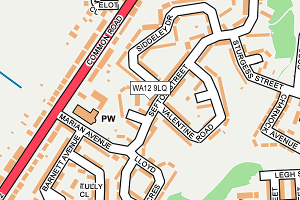 WA12 9LQ map - OS OpenMap – Local (Ordnance Survey) WA12 9LQ map - OS OpenMap – Local (Ordnance Survey)