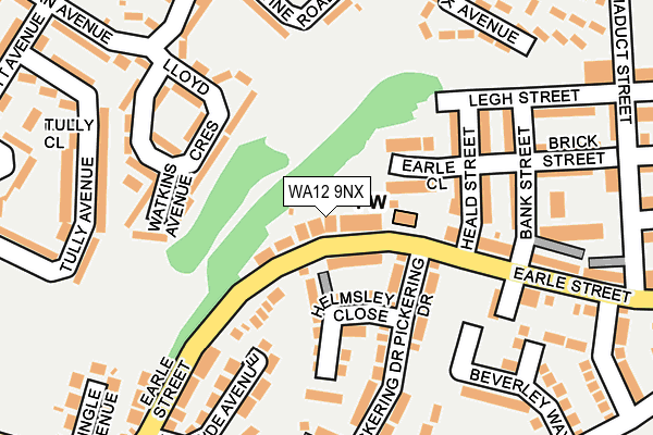 WA12 9NX map - OS OpenMap – Local (Ordnance Survey) WA12 9NX map - OS OpenMap – Local (Ordnance Survey)
