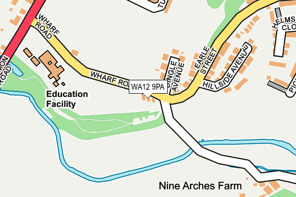 WA12 9PA map - OS OpenMap – Local (Ordnance Survey) WA12 9PA map - OS OpenMap – Local (Ordnance Survey)