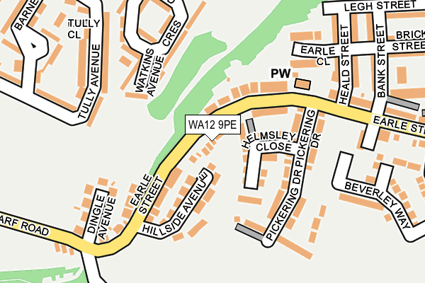 WA12 9PE map - OS OpenMap – Local (Ordnance Survey) WA12 9PE map - OS OpenMap – Local (Ordnance Survey)