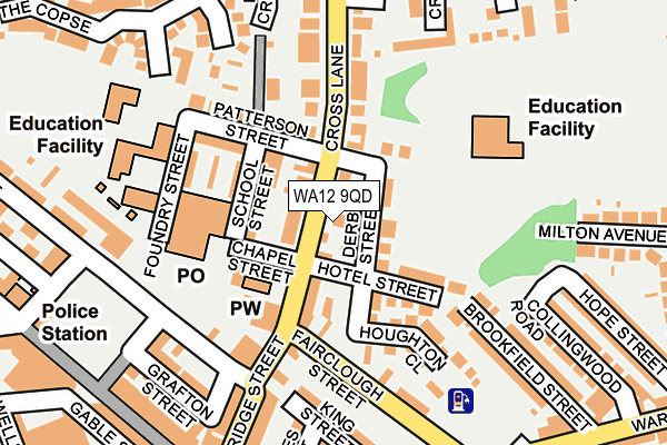 WA12 9QD map - OS OpenMap – Local (Ordnance Survey) WA12 9QD map - OS OpenMap – Local (Ordnance Survey)