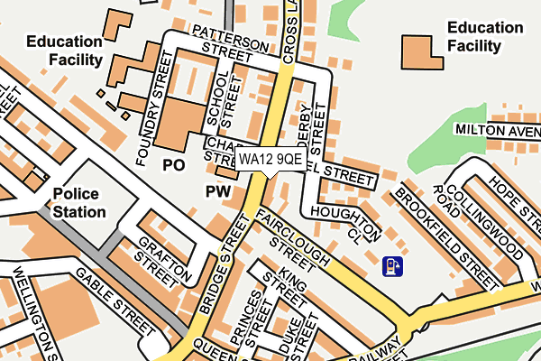 WA12 9QE map - OS OpenMap – Local (Ordnance Survey) WA12 9QE map - OS OpenMap – Local (Ordnance Survey)