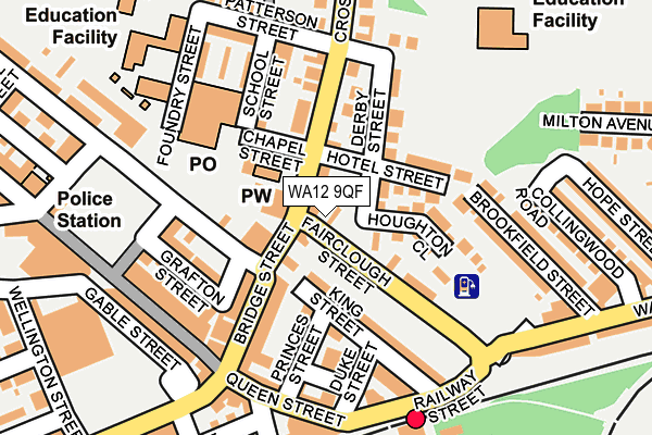 WA12 9QF map - OS OpenMap – Local (Ordnance Survey) WA12 9QF map - OS OpenMap – Local (Ordnance Survey)