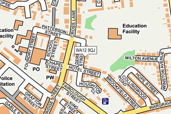 WA12 9QJ map - OS OpenMap – Local (Ordnance Survey) WA12 9QJ map - OS OpenMap – Local (Ordnance Survey)