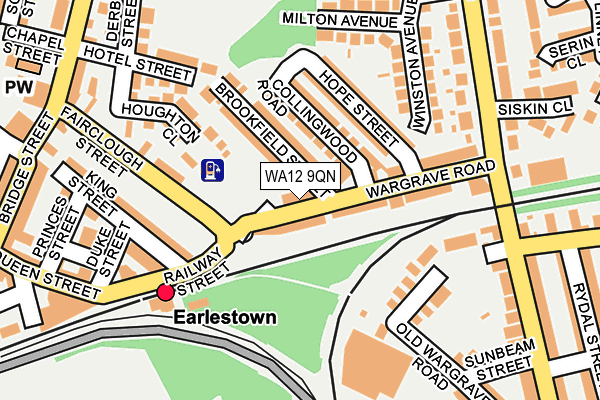 WA12 9QN map - OS OpenMap – Local (Ordnance Survey) WA12 9QN map - OS OpenMap – Local (Ordnance Survey)