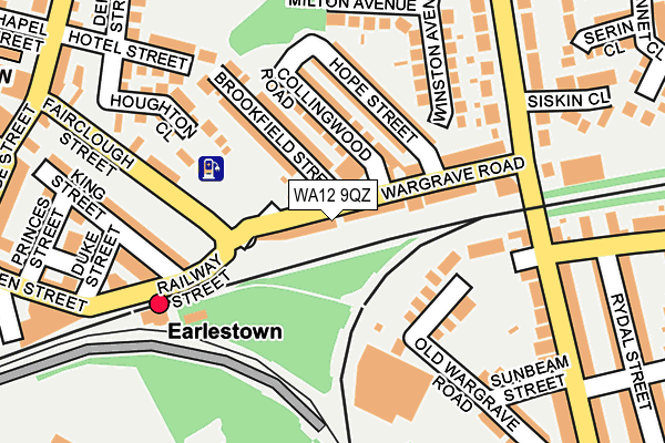 WA12 9QZ map - OS OpenMap – Local (Ordnance Survey) WA12 9QZ map - OS OpenMap – Local (Ordnance Survey)
