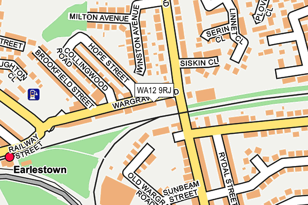 WA12 9RJ map - OS OpenMap – Local (Ordnance Survey) WA12 9RJ map - OS OpenMap – Local (Ordnance Survey)