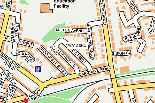WA12 9RQ map - OS OpenMap – Local (Ordnance Survey) WA12 9RQ map - OS OpenMap – Local (Ordnance Survey)