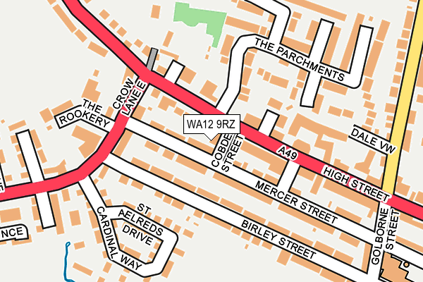 WA12 9RZ map - OS OpenMap – Local (Ordnance Survey) WA12 9RZ map - OS OpenMap – Local (Ordnance Survey)