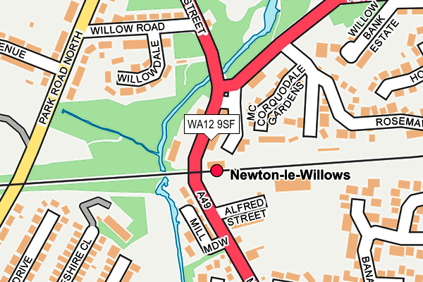WA12 9SF map - OS OpenMap – Local (Ordnance Survey) WA12 9SF map - OS OpenMap – Local (Ordnance Survey)
