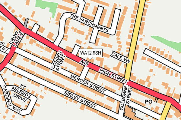 WA12 9SH map - OS OpenMap – Local (Ordnance Survey) WA12 9SH map - OS OpenMap – Local (Ordnance Survey)