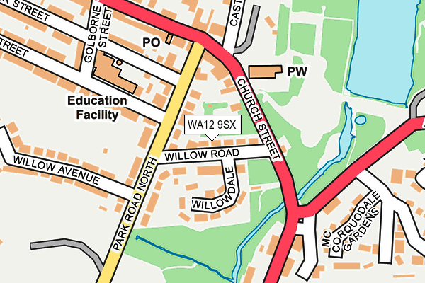 WA12 9SX map - OS OpenMap – Local (Ordnance Survey) WA12 9SX map - OS OpenMap – Local (Ordnance Survey)