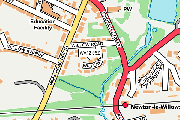 WA12 9SZ map - OS OpenMap – Local (Ordnance Survey) WA12 9SZ map - OS OpenMap – Local (Ordnance Survey)