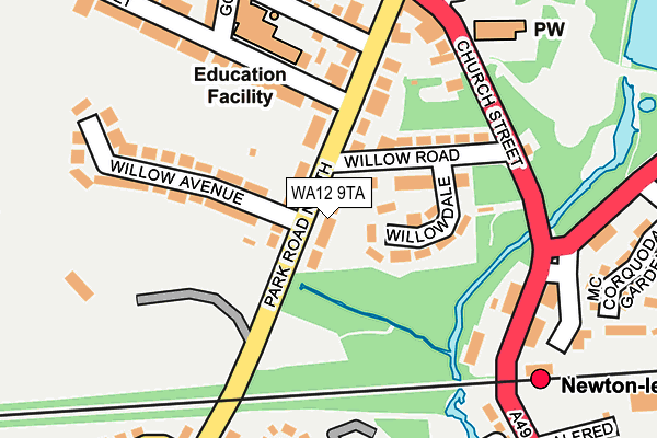 WA12 9TA map - OS OpenMap – Local (Ordnance Survey) WA12 9TA map - OS OpenMap – Local (Ordnance Survey)