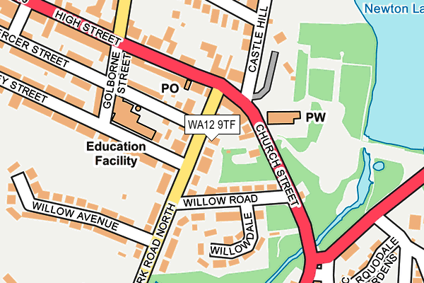 WA12 9TF map - OS OpenMap – Local (Ordnance Survey) WA12 9TF map - OS OpenMap – Local (Ordnance Survey)