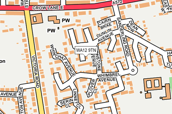 WA12 9TN map - OS OpenMap – Local (Ordnance Survey) WA12 9TN map - OS OpenMap – Local (Ordnance Survey)