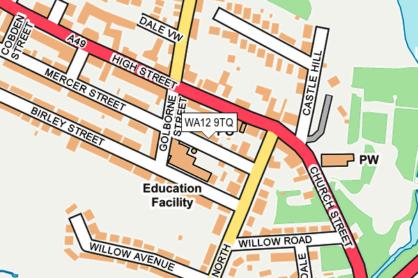 WA12 9TQ map - OS OpenMap – Local (Ordnance Survey) WA12 9TQ map - OS OpenMap – Local (Ordnance Survey)