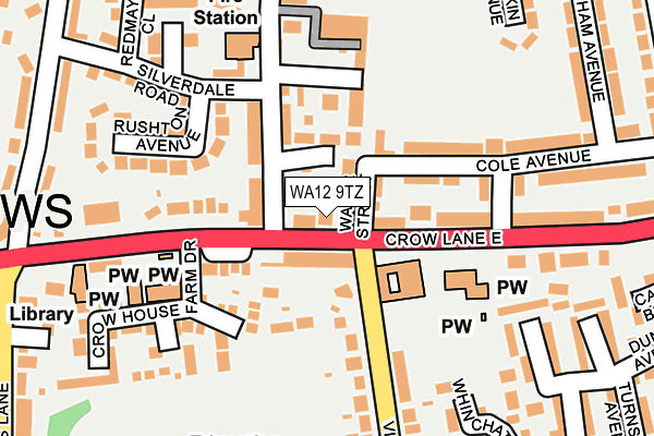 WA12 9TZ map - OS OpenMap – Local (Ordnance Survey) WA12 9TZ map - OS OpenMap – Local (Ordnance Survey)