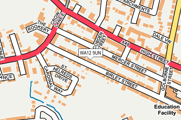 WA12 9UN map - OS OpenMap – Local (Ordnance Survey) WA12 9UN map - OS OpenMap – Local (Ordnance Survey)