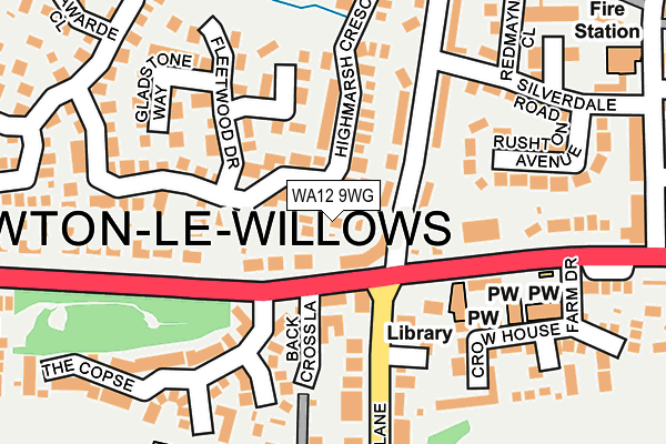 WA12 9WG map - OS OpenMap – Local (Ordnance Survey) WA12 9WG map - OS OpenMap – Local (Ordnance Survey)