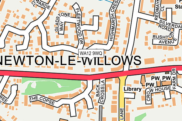 WA12 9WQ map - OS OpenMap – Local (Ordnance Survey) WA12 9WQ map - OS OpenMap – Local (Ordnance Survey)