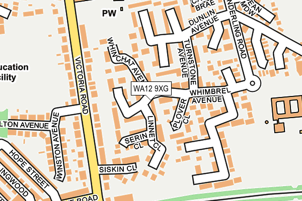 WA12 9XG map - OS OpenMap – Local (Ordnance Survey) WA12 9XG map - OS OpenMap – Local (Ordnance Survey)