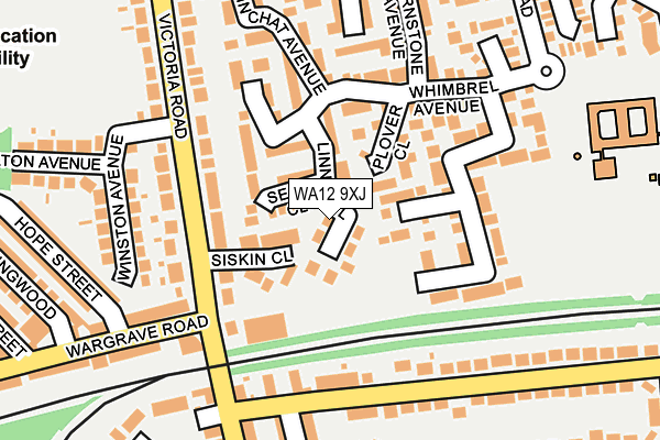 WA12 9XJ map - OS OpenMap – Local (Ordnance Survey) WA12 9XJ map - OS OpenMap – Local (Ordnance Survey)