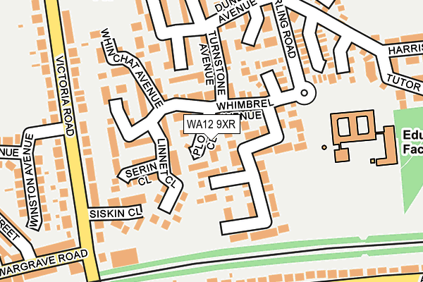 WA12 9XR map - OS OpenMap – Local (Ordnance Survey) WA12 9XR map - OS OpenMap – Local (Ordnance Survey)