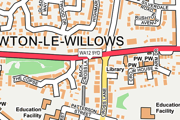 WA12 9YD map - OS OpenMap – Local (Ordnance Survey) WA12 9YD map - OS OpenMap – Local (Ordnance Survey)