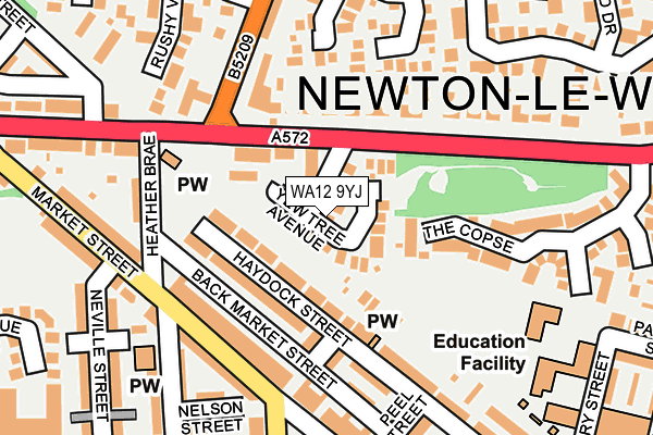WA12 9YJ map - OS OpenMap – Local (Ordnance Survey) WA12 9YJ map - OS OpenMap – Local (Ordnance Survey)