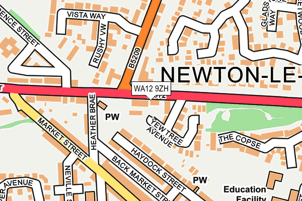 WA12 9ZH map - OS OpenMap – Local (Ordnance Survey) WA12 9ZH map - OS OpenMap – Local (Ordnance Survey)