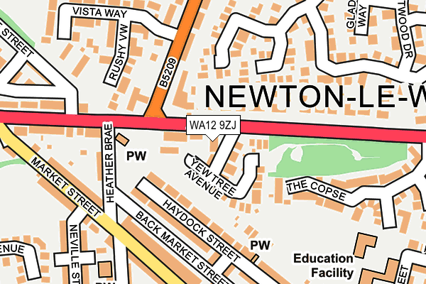 WA12 9ZJ map - OS OpenMap – Local (Ordnance Survey) WA12 9ZJ map - OS OpenMap – Local (Ordnance Survey)