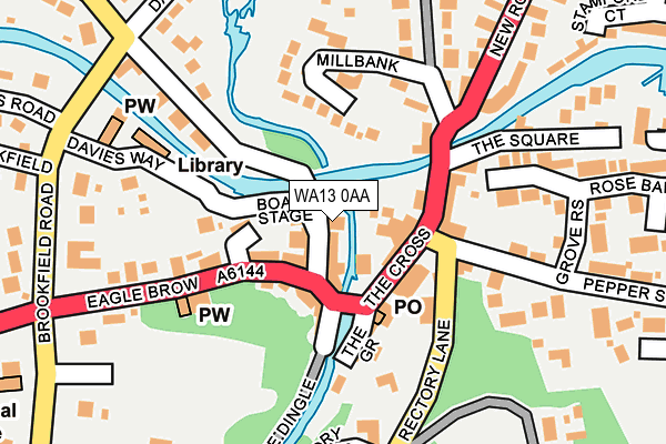 WA13 0AA map - OS OpenMap – Local (Ordnance Survey) WA13 0AA map - OS OpenMap – Local (Ordnance Survey)