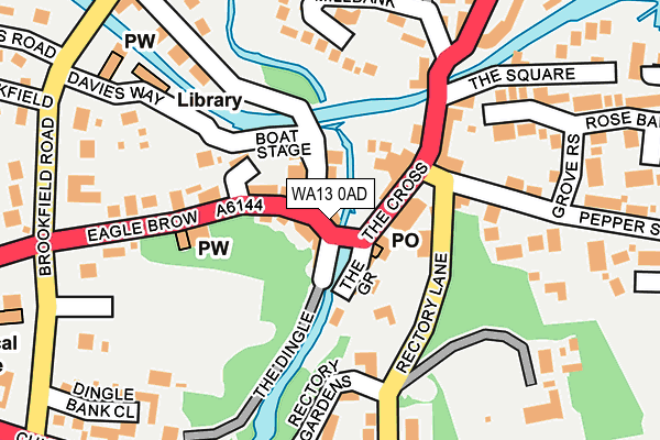 WA13 0AD map - OS OpenMap – Local (Ordnance Survey) WA13 0AD map - OS OpenMap – Local (Ordnance Survey)
